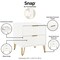 Manhattan Comfort 2-Piece DUMBO Standard 3-Drawer Dresser and DUMBO 2.0 Nightstand in White 2-DB02-WH - alternate 8